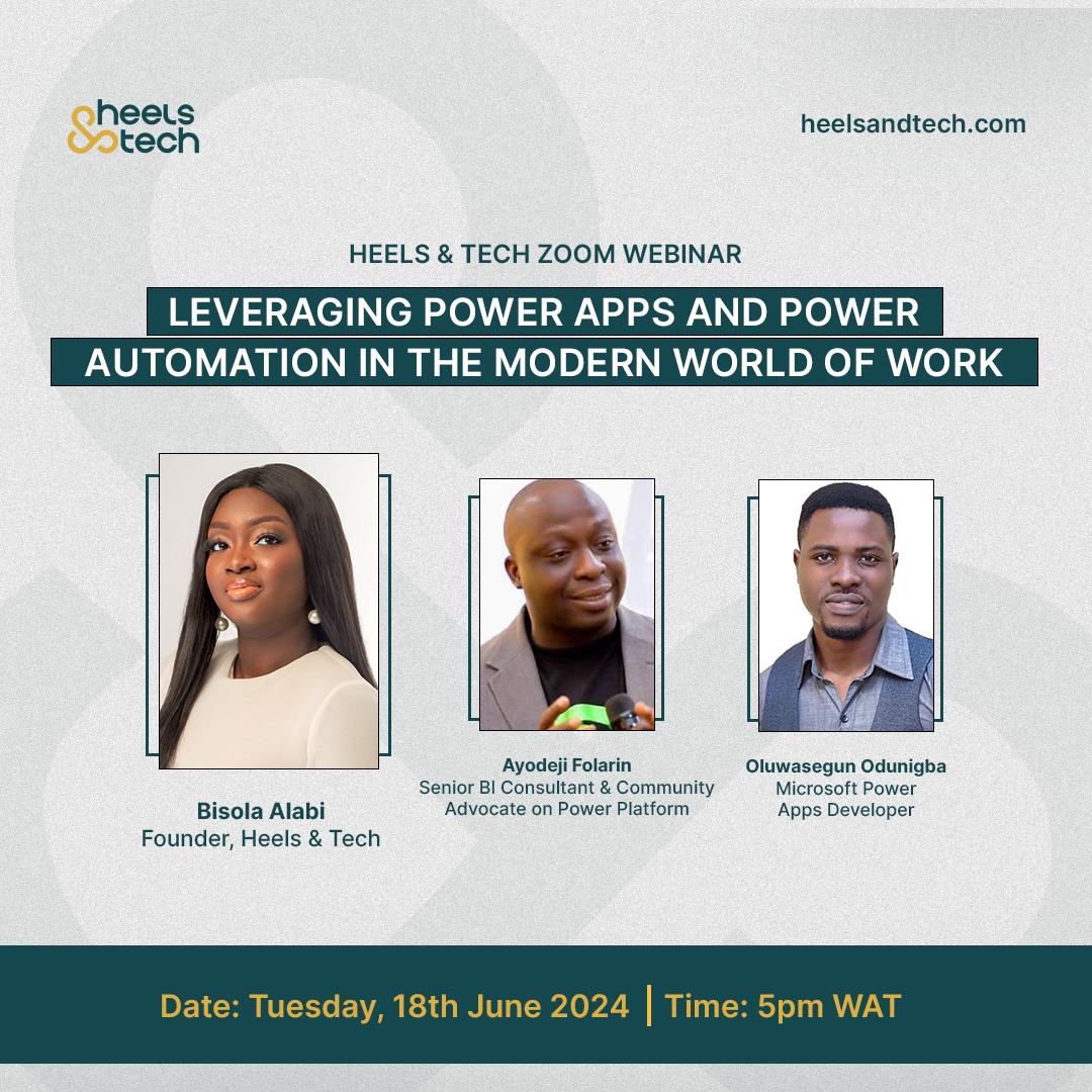 Power Apps and Automate Webinar Registration – Heels and Tech